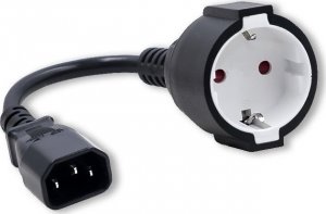 Kabel zasilający Qoltec Kabel adapter Qoltec IEC 320 C14 / SCHUKO | 0,15m 1