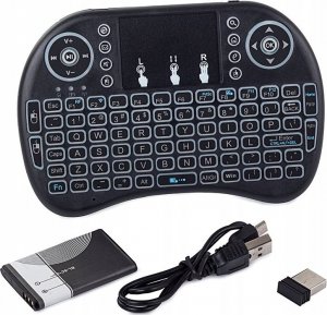 Klawiatura Verk KLAWIATURA BEZPRZEWODOWA MINI PODŚWIEWTLANA TV LED 10