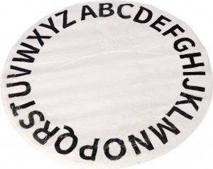 Hedo Okrągły dywan, antypoślizgowy 80 x 80 cm - wzór Alfabet 1