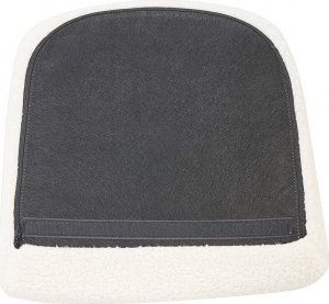 Beliani Fotel bujany boucle biały z czarnym ANASET 7