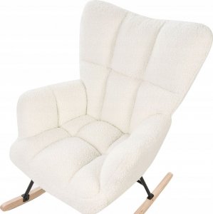 Beliani Fotel bujany boucle biały OULU 3