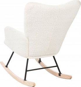 Beliani Fotel bujany boucle biały OULU 4