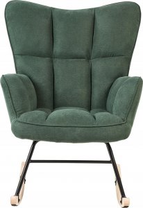Beliani Fotel bujany szmaragdowy OULU 2