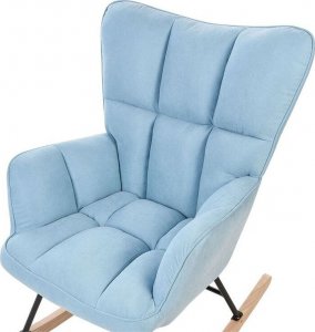 Beliani Fotel bujany niebieski OULU 4