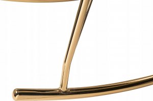 Beliani Fotel bujany boucle biały ze złotym ANASET 8