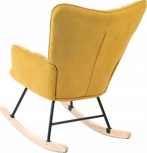 Beliani Fotel bujany żółty OULU 4