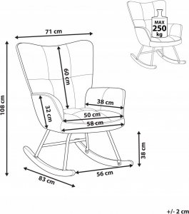 Beliani Fotel bujany żółty OULU 7