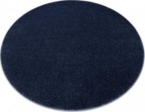 Dywany Łuszczów Dywan SOFTY koło Jednolity, jednokolorowy ciemny niebieski , koło 150 cm 1