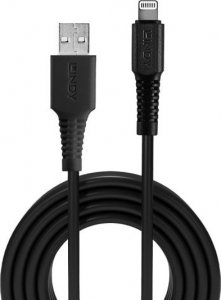 Kabel USB Lindy USB-A - Lightning 1 m Czarny (31320) 1