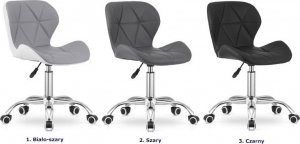 Krzesło biurowe Elior Renes 3X Biało-szare 5
