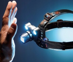 Latarka czołowa Tiross LATARKA Czołowa LED COB Czołówka CZUJNIK Ruchu 2