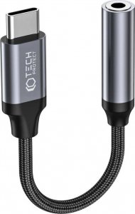 Adapter USB Tech-Protect Adapter Tech-protect Ultraboost USB-C/mini jack 3.5mm Black 1
