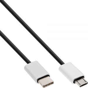 Kabel USB InLine USB C -> Micro USB (M/M) Czarny 2m (35842) 1