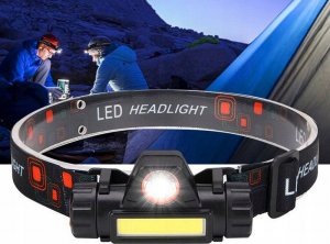 Latarka czołowa Verk LATARKA CZOŁOWA COB 4w1 LAMPKA CZOŁÓWKA Z MAGNESEM 3