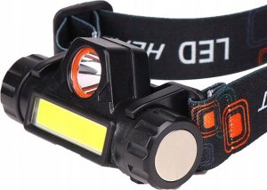 Latarka czołowa Verk LATARKA CZOŁOWA COB 4w1 LAMPKA CZOŁÓWKA Z MAGNESEM 6