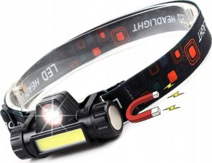 Latarka czołowa Verk LATARKA CZOŁOWA COB 4w1 LAMPKA CZOŁÓWKA Z MAGNESEM 7