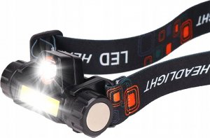 Latarka czołowa Verk LATARKA CZOŁOWA COB 4w1 LAMPKA CZOŁÓWKA Z MAGNESEM 9