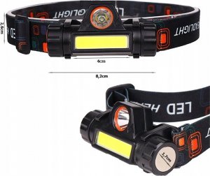 Latarka czołowa Verk LATARKA CZOŁOWA COB 4w1 LAMPKA CZOŁÓWKA Z MAGNESEM 10