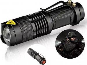 Latarka Latarka taktyczna zestaw 2 metalowych nimi latarek z zoom i akcesoriów Latarka taktyczna zestaw 2 metalowych nimi latarek z zoom i akcesoriów 4