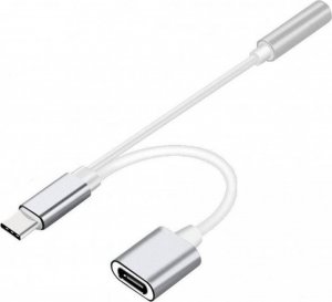 Adapter USB X Extreme Adapter USB-C - USB-C + minijack 3,5mm Extreme biało-srebrny 2