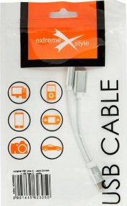 Adapter USB X Extreme Adapter USB-C - USB-C + minijack 3,5mm Extreme biało-srebrny 4
