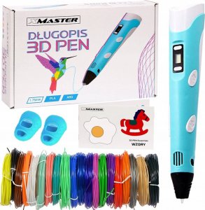 Długopis 3D XMaster Niebieski z wkładami 100M 1