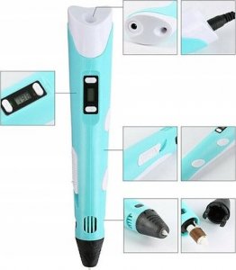 Długopis 3D XMaster Niebieski z wkładami 100M 6