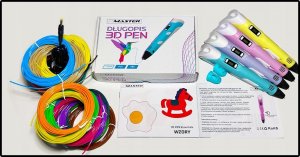 Długopis 3D XMaster Niebieski z wkładami 100M 7