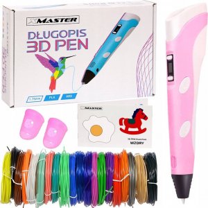 Długopis 3D XMaster Różowy z wkładami 100M 1