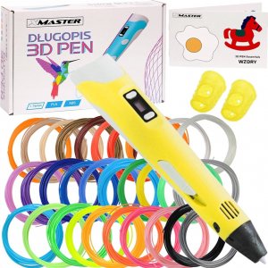 Długopis 3D XMaster Żółty z wkładami 125M 1