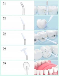 Irygator XMaster IRYGATOR DO ZĘBÓW BEZPRZEWODOWY DENTYSTYCZNY 5DYSZ 7