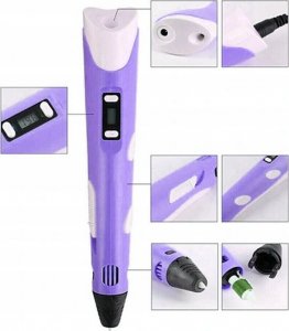 Długopis 3D XMaster PEN 2 + Wkłady Zestaw Fioletowy 2