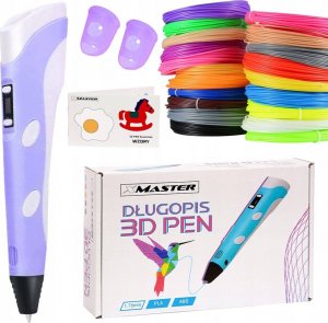 Długopis 3D XMaster Fioletowy z wkładami 50M 3