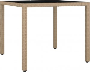 vidaXL 3-cz. zestaw mebli ogrodowych z poduszkami, beżowy, polirattan 6