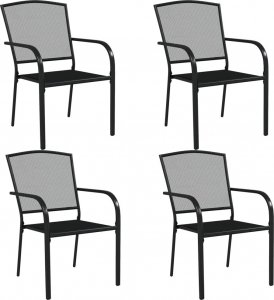 vidaXL 5-częściowy zestaw mebli ogrodowych, antracytowy, stal 4