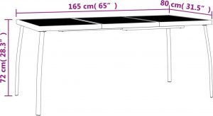 vidaXL 7-częściowy zestaw mebli ogrodowych, antracytowy, stal 10