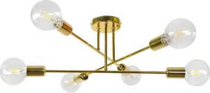 Lampa wisząca Orno SOLO 6P E27, lampa wisząca, max. 6x60W, złota 1
