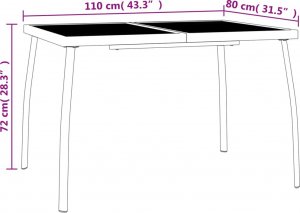 vidaXL 5-częściowy zestaw mebli ogrodowych, antracytowy, stal 11