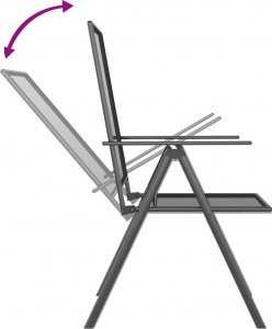 vidaXL 5-częściowy zestaw mebli ogrodowych, antracytowy, stal 6