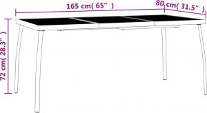 vidaXL 5-częściowy zestaw mebli ogrodowych, antracytowy, stal 11