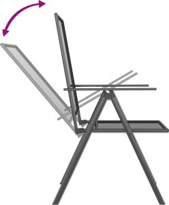 vidaXL 5-częściowy zestaw mebli ogrodowych, antracytowy, stal 6