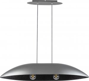 Lampa wisząca Sigma Salonowa lampa wisząca Gondola M 40643 Sigma podłużna srebrna czarna 1