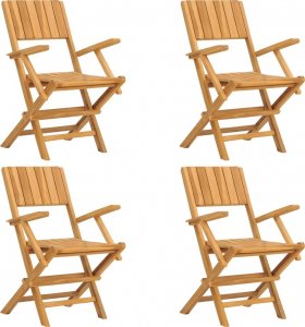 vidaXL 5-częściowy zestaw mebli ogrodowych, lite drewno tekowe 4