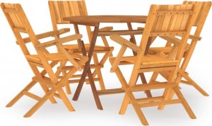 vidaXL 5-częściowy zestaw mebli ogrodowych, lite drewno tekowe 2