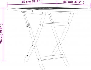 vidaXL 5-częściowy zestaw mebli ogrodowych, lite drewno tekowe 11