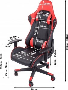 Fotel Verk FOTEL GAMINGOWY KUBEŁKOWY OBROTOWY BIUROWY GRACZA 12