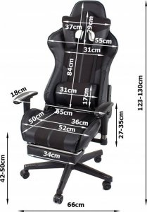 Fotel Verk FOTEL GAMINGOWY BIUROWY KUBEŁKOWY OBROTOWY GRACZA 12