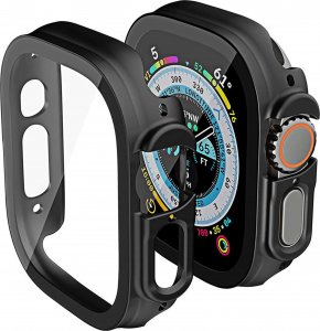 Alogy Alogy Classic Case Etui ochronne 2w1 nakładka z szkłem do Apple Watch Ultra 49mm Czarne 1