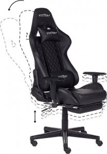 Krzesło biurowe Beliani Krzesło biurowe regulowane czarne VICTORY 7