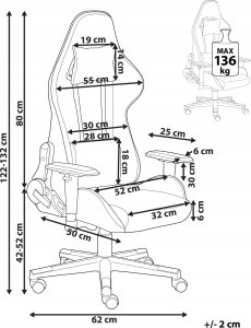 Fotel Beliani Krzesło biurowe regulowane jasnoszare WARRIOR 3